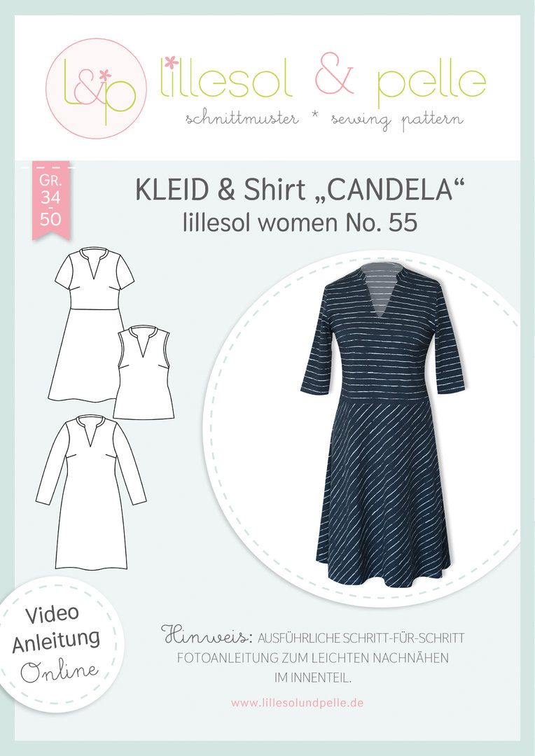 Papierschnittmuster Kleid & Shirt Candela lillesol women No.55 von Lillesol&Pelle   