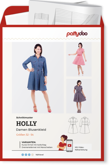Papierschnittmuster Damen Blusenkleid Holly von PattyDoo