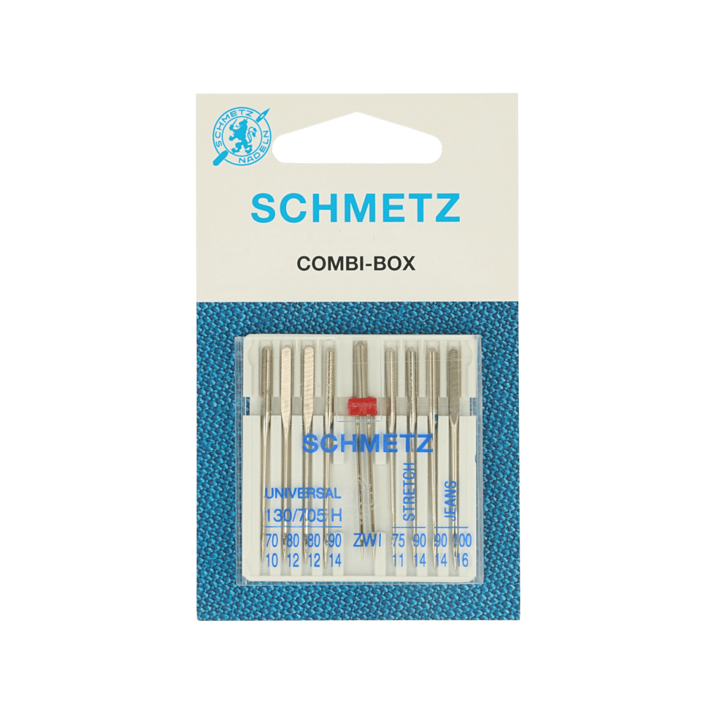 Schmetz Kombi-Box Nähmaschinennadeln Universal, Zwillingsnadel, Stretch, Jeans
