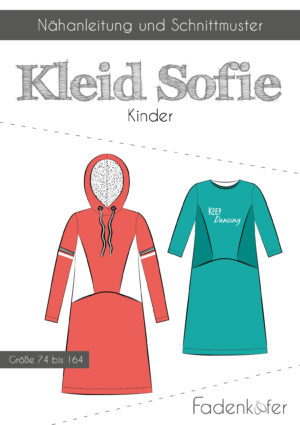 Papierschnittmuster Kleid Sofie für Kinder 74-164 von Fadenkäfer     