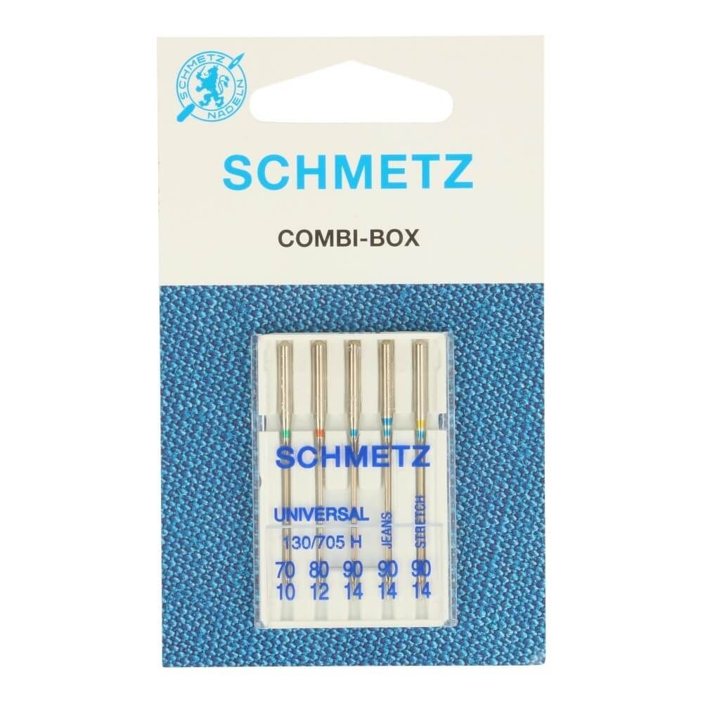 Schmetz Kombi-Box Nähmaschinennadeln Universal, Jeans, Stretch