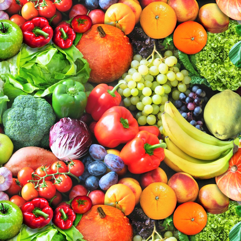 Canvas Digital "Veggies & Fruits" - multicolor