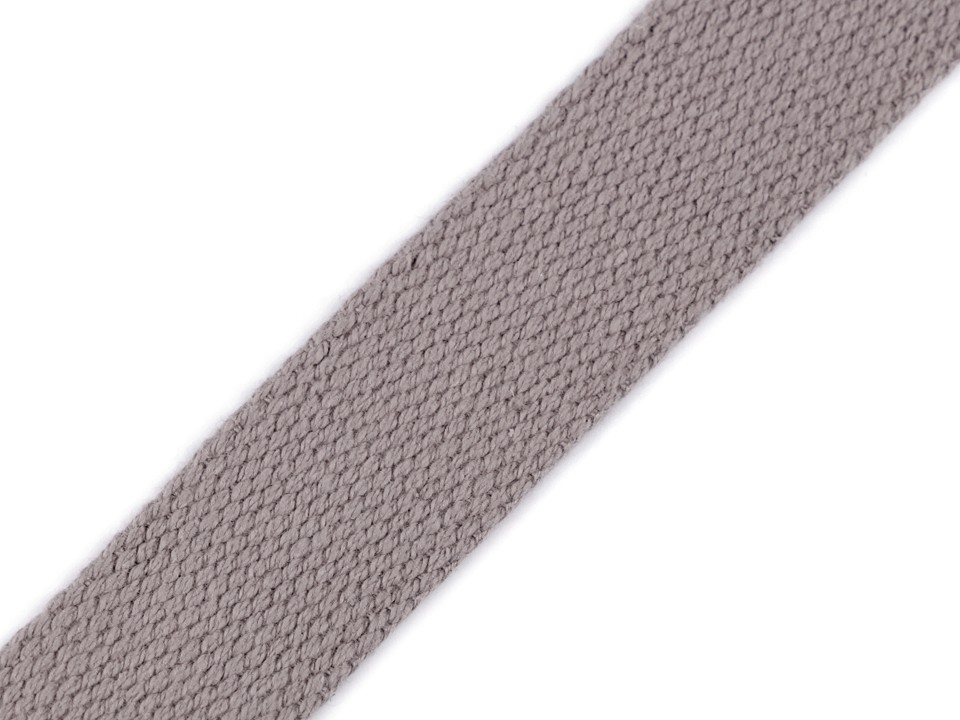 Gurtband Baumwolle 25mm uni grau