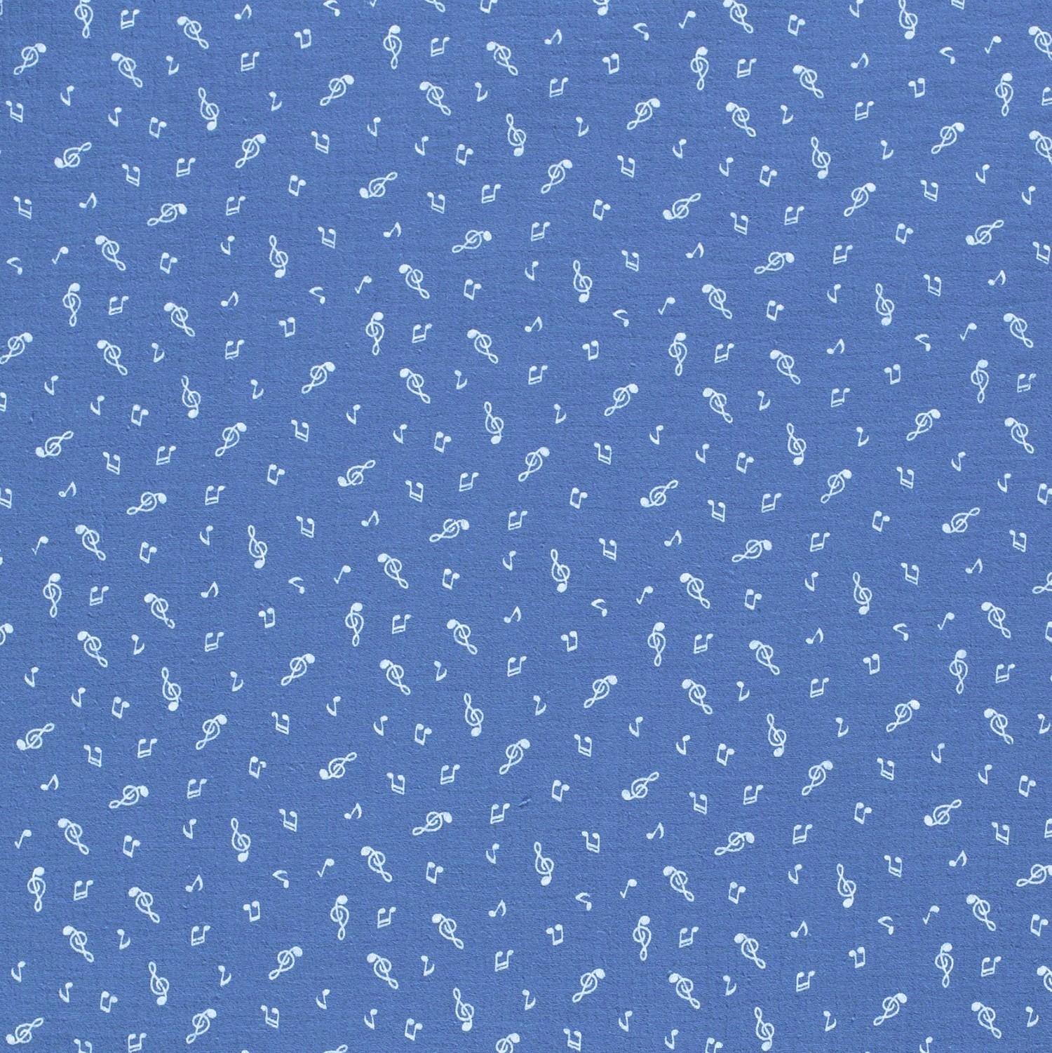 Baumwolle Musselin Double Gauze mit Noten - jeansblau