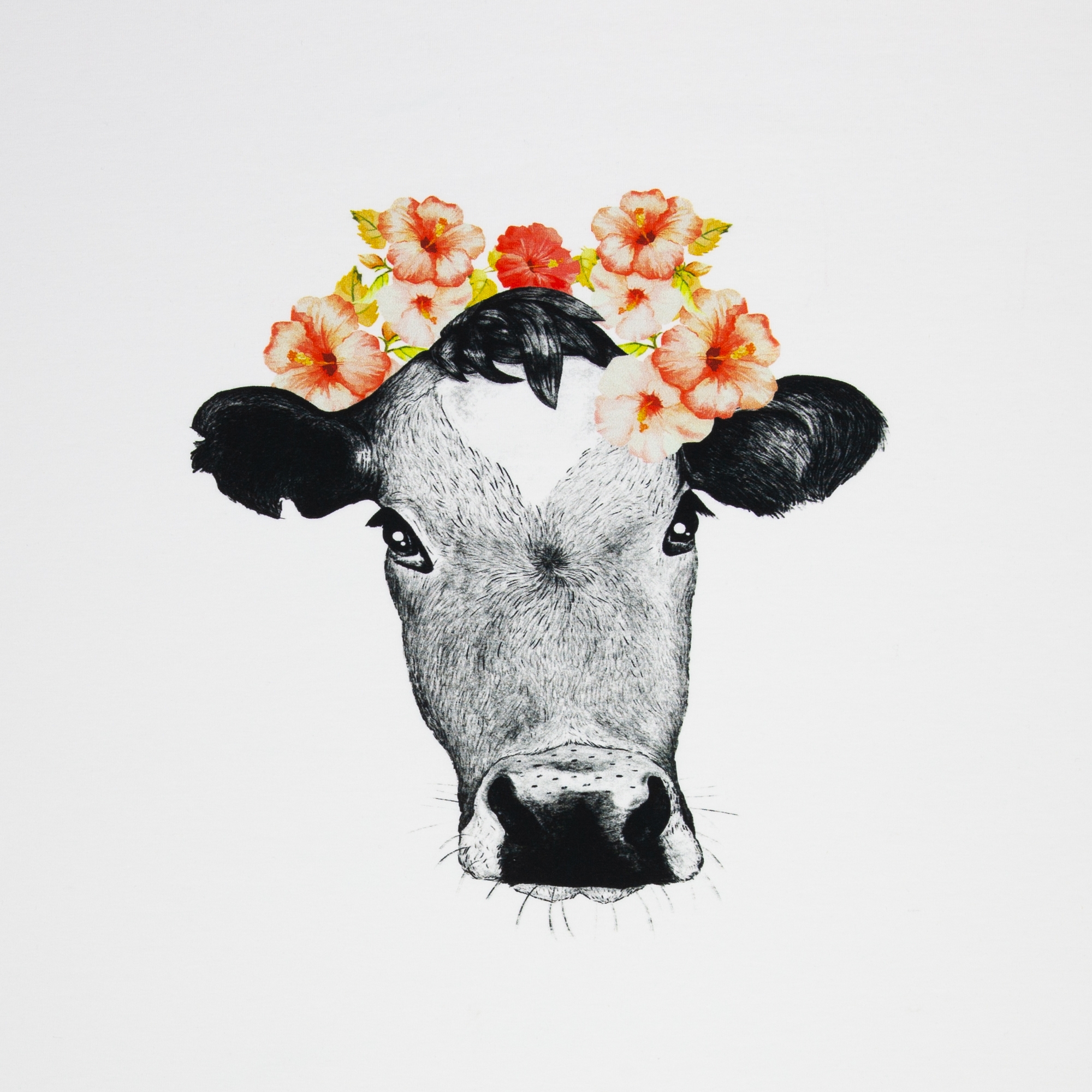 Baumwolljersey Panel Kuh Tessa mit Blumen