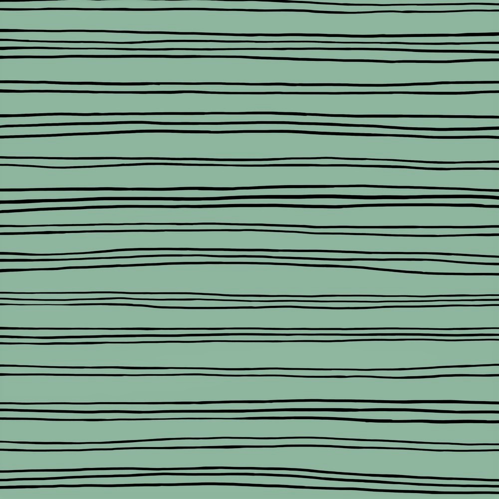 Softsweat angeraut Organic Cotton "Black Stripes" - old green (007) 