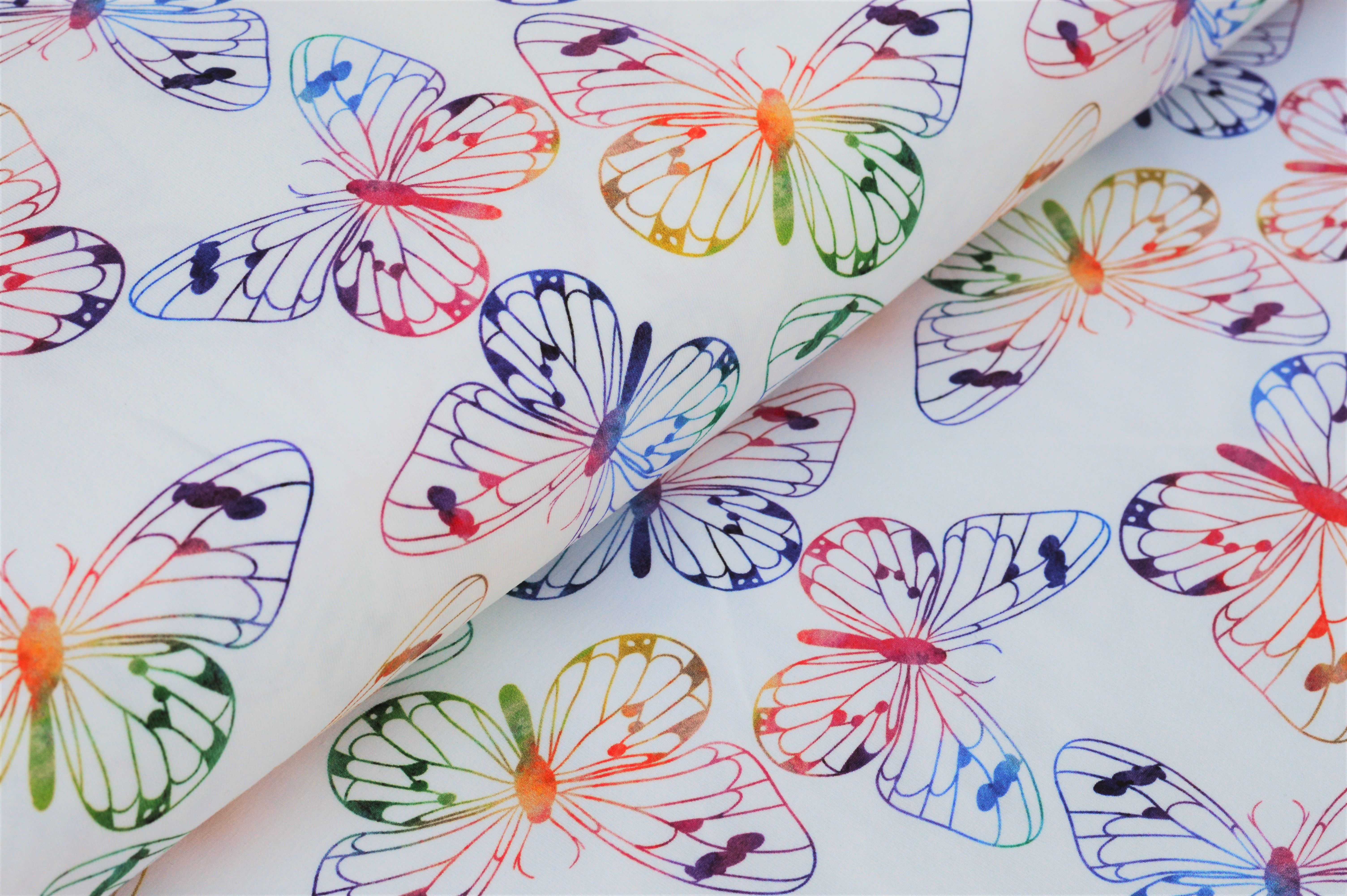 Digitaljersey  Eigenproduktion "Rainbow Butterflies" - weiß 