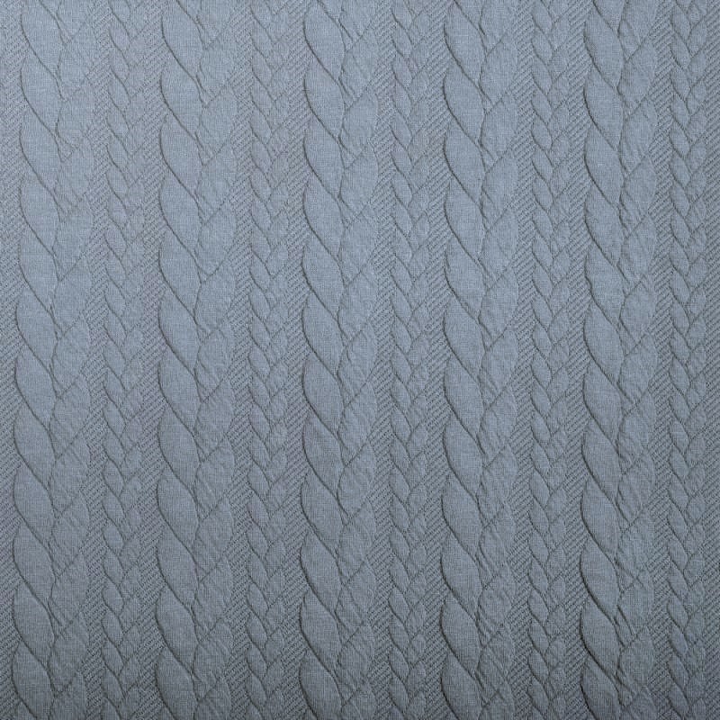 Sweat in Strickoptik mit Zopfmuster - grau  