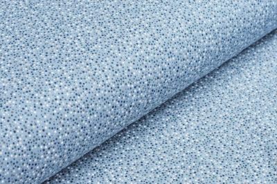Baumwolljersey dusty blue mit Mini-Dots