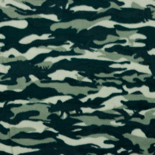 Polar-Fleece Camouflage mit Dinos - mint/grün