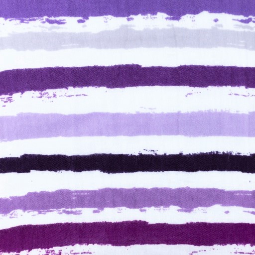 Baumwolle Double Gauze/ Musselin Digitaldruck mit Regenbogenstreifen - violett