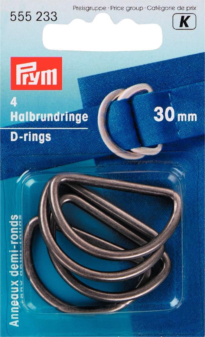  Prym Halbrundringe altsiber 30mm 