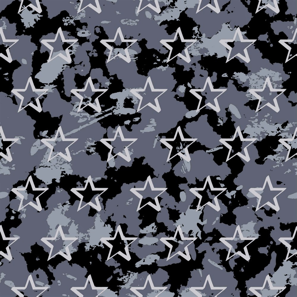 Softsweat angeraut "Camouflage Stars" - dunkelgrau