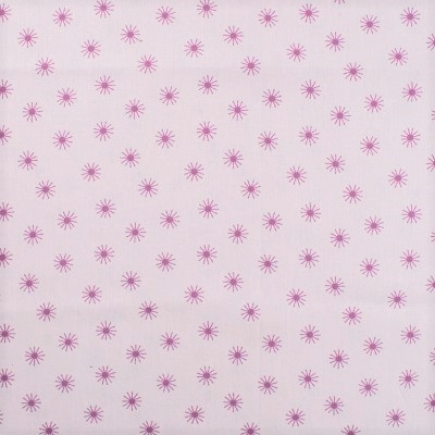 Baumwollstoff mit graphischen Sonnen - dusty rose
