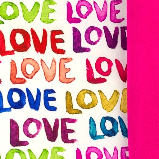 Softshell Digital "Love" - blassrosa