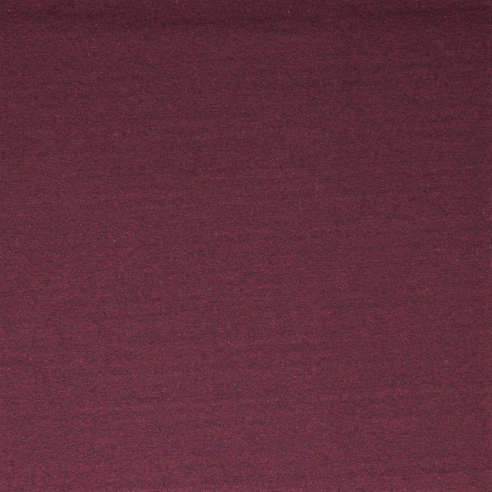 Baumwolljersey uni recycled weinrot meliert (013)   