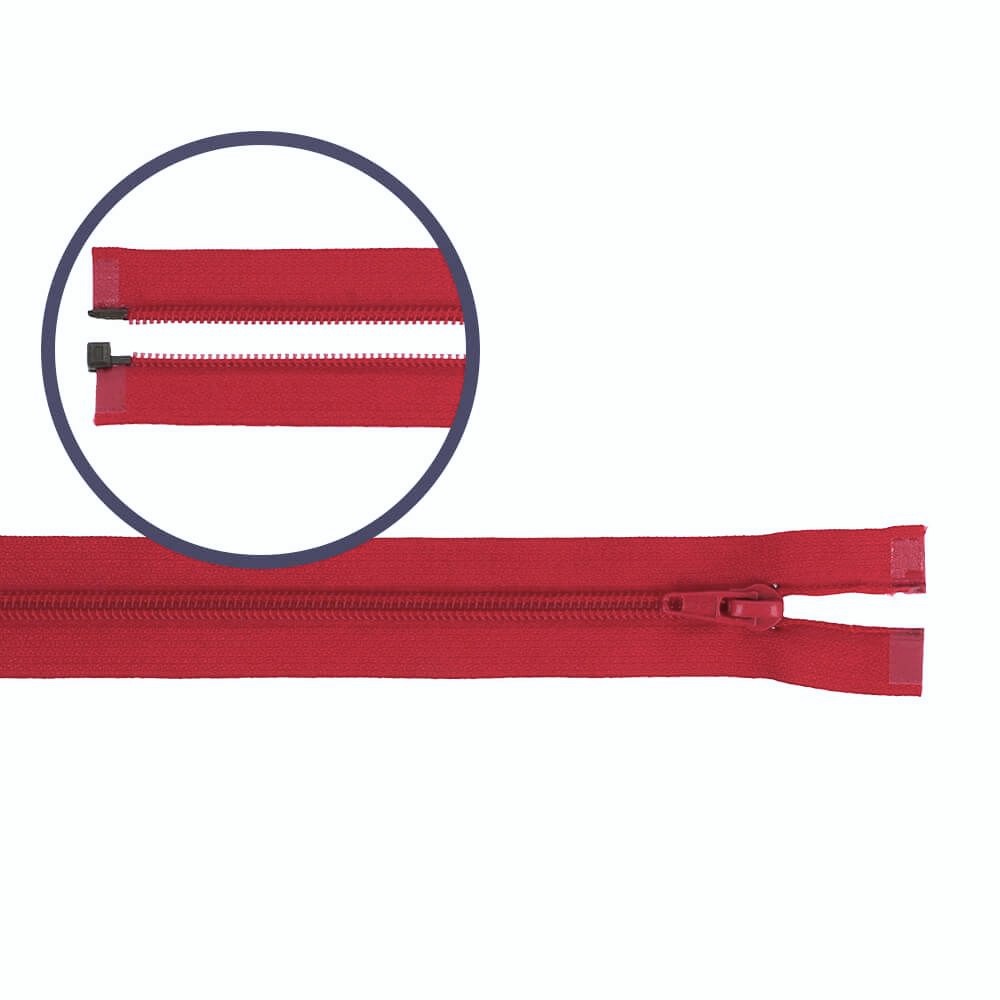 Reissverschluss teilbar Nylon rot 60cm   