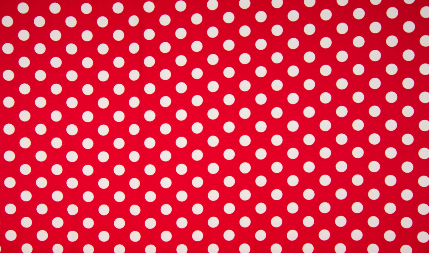 Baumwolljersey rot mit großen weißen Dots 