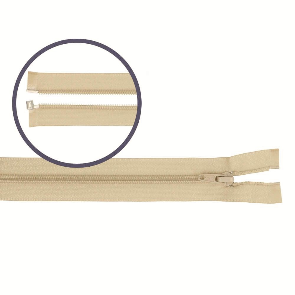 Reissverschluss teilbar Nylon beige 30cm    