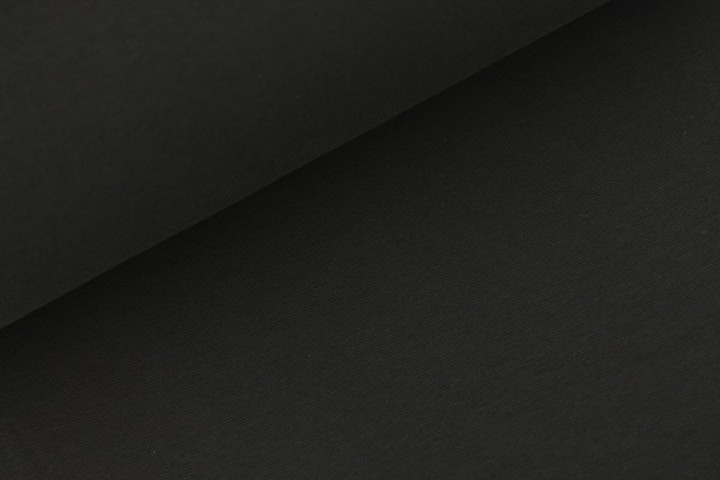 Bündchenstoff uni schwarz