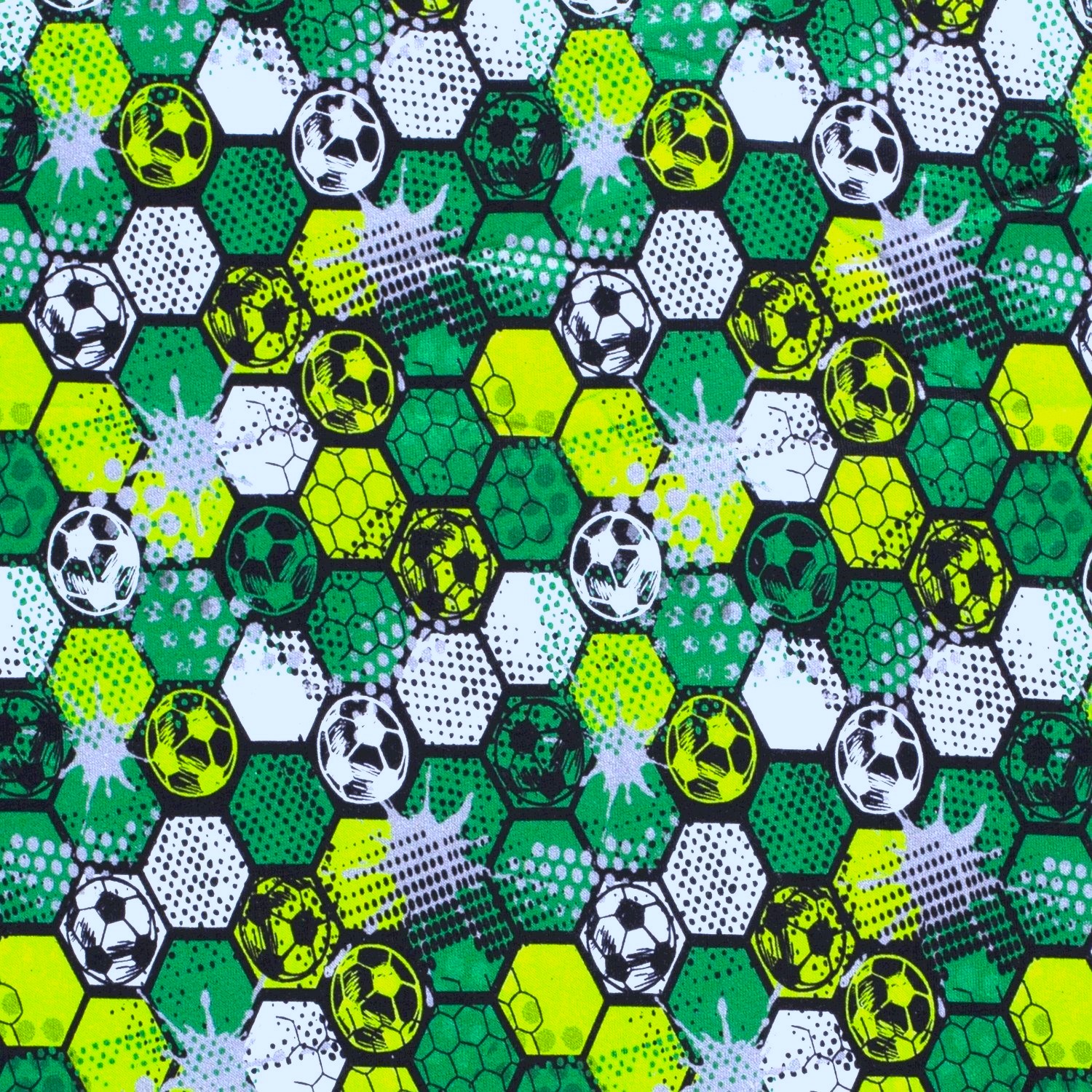 Sweat Digital angeraut mit Fußballmuster - grün