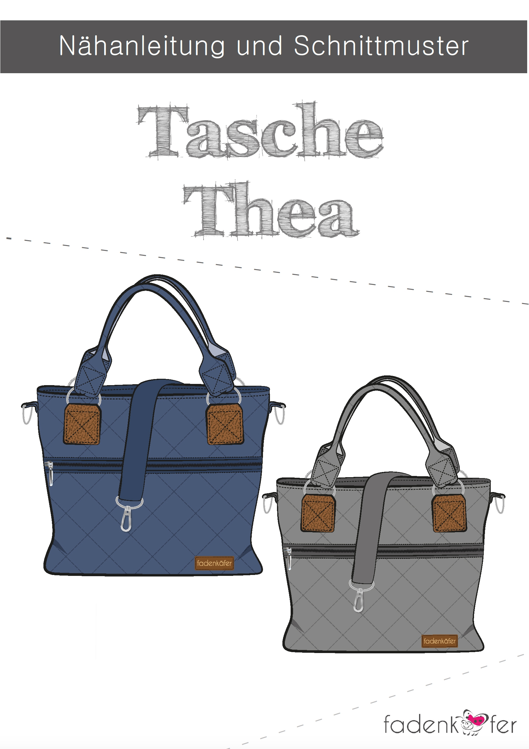 Papierschnittmuster Tasche Thea von Fadenkäfer