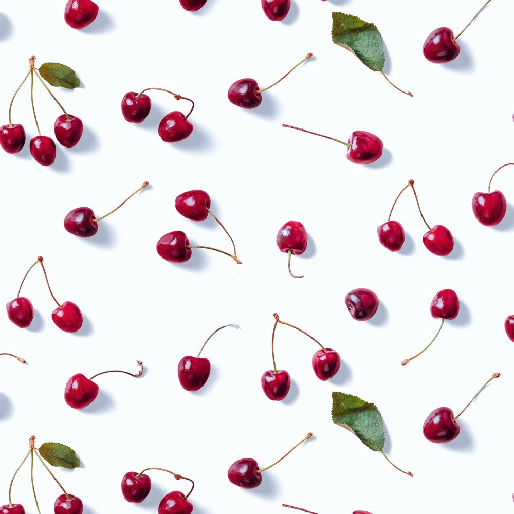 Canvas Digital "Cherries" - weiß