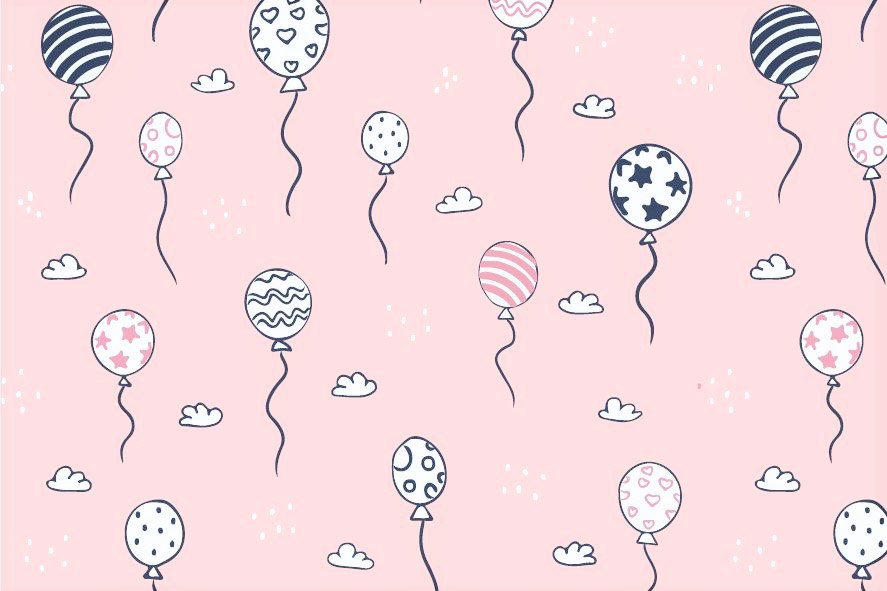 Baumwollstoff "Little Balloons" - soft pink