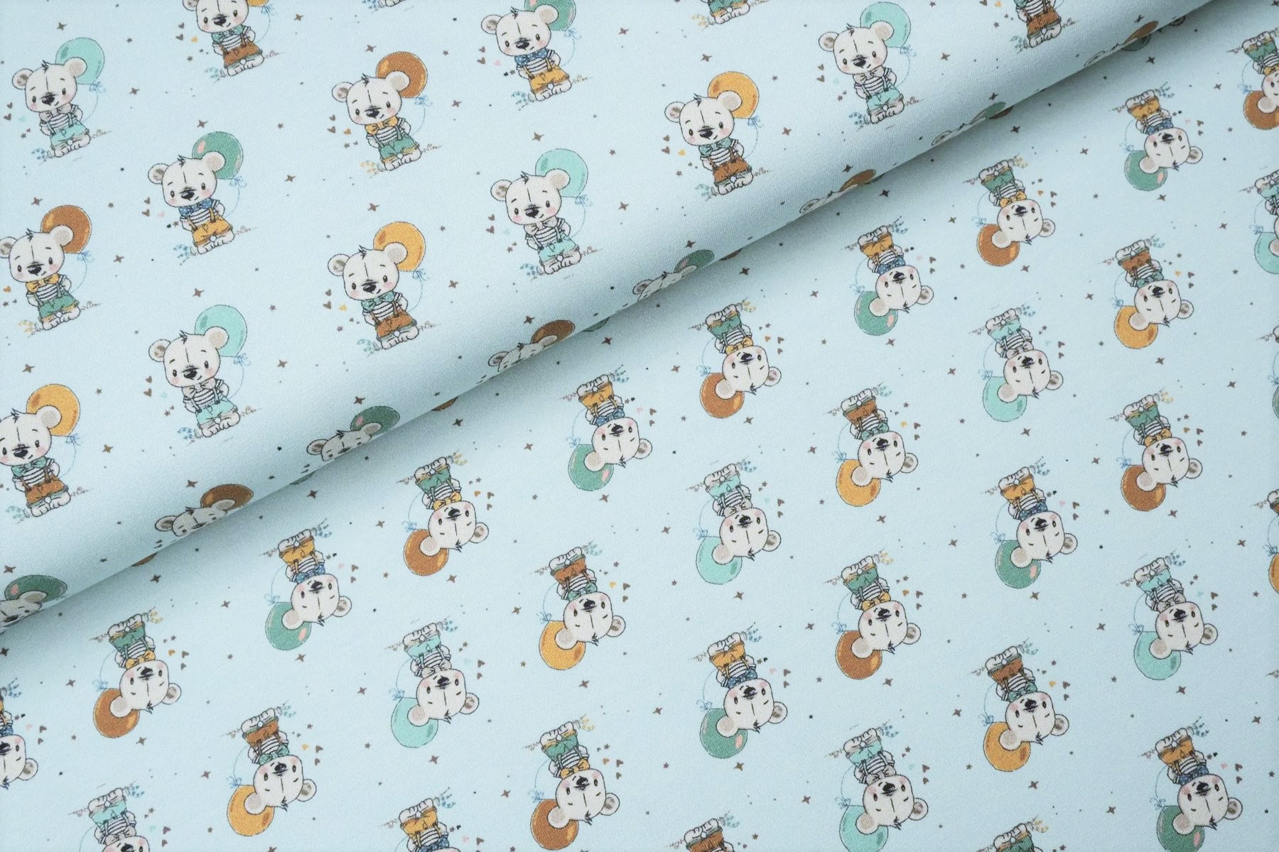 Digitaljersey "Baby Bear"mit Bären und Luftballons - hellmint