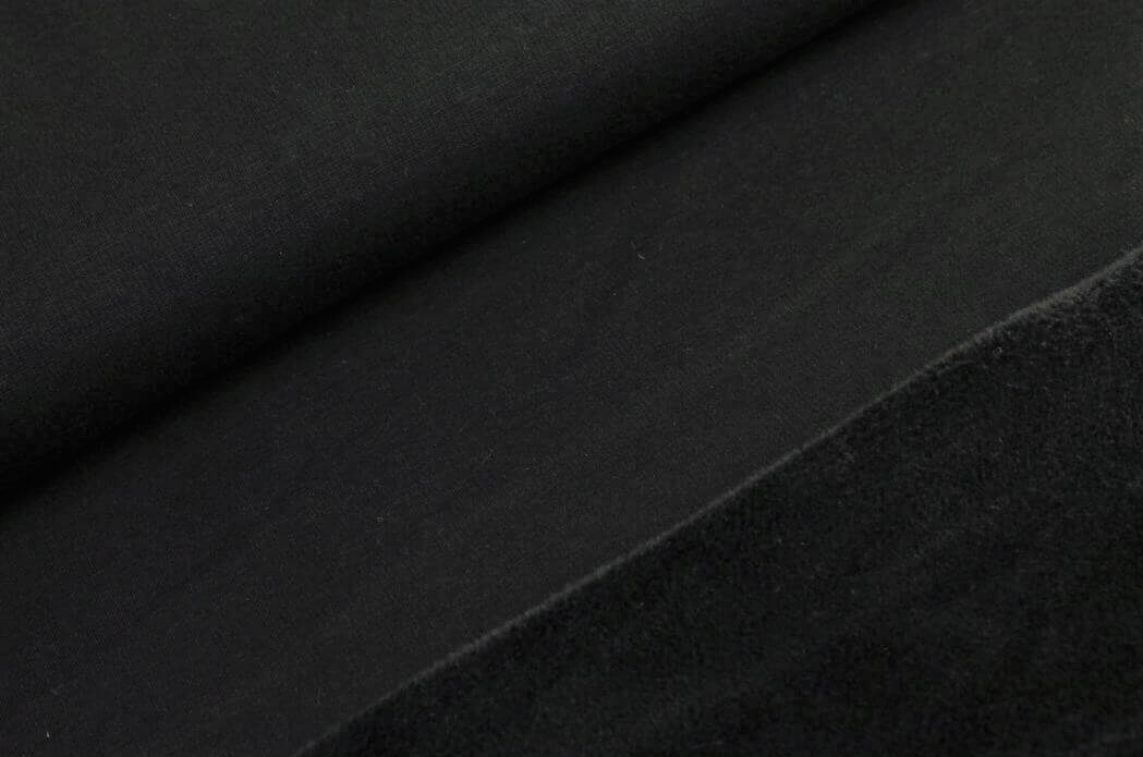 Alpenfleece uni schwarz 