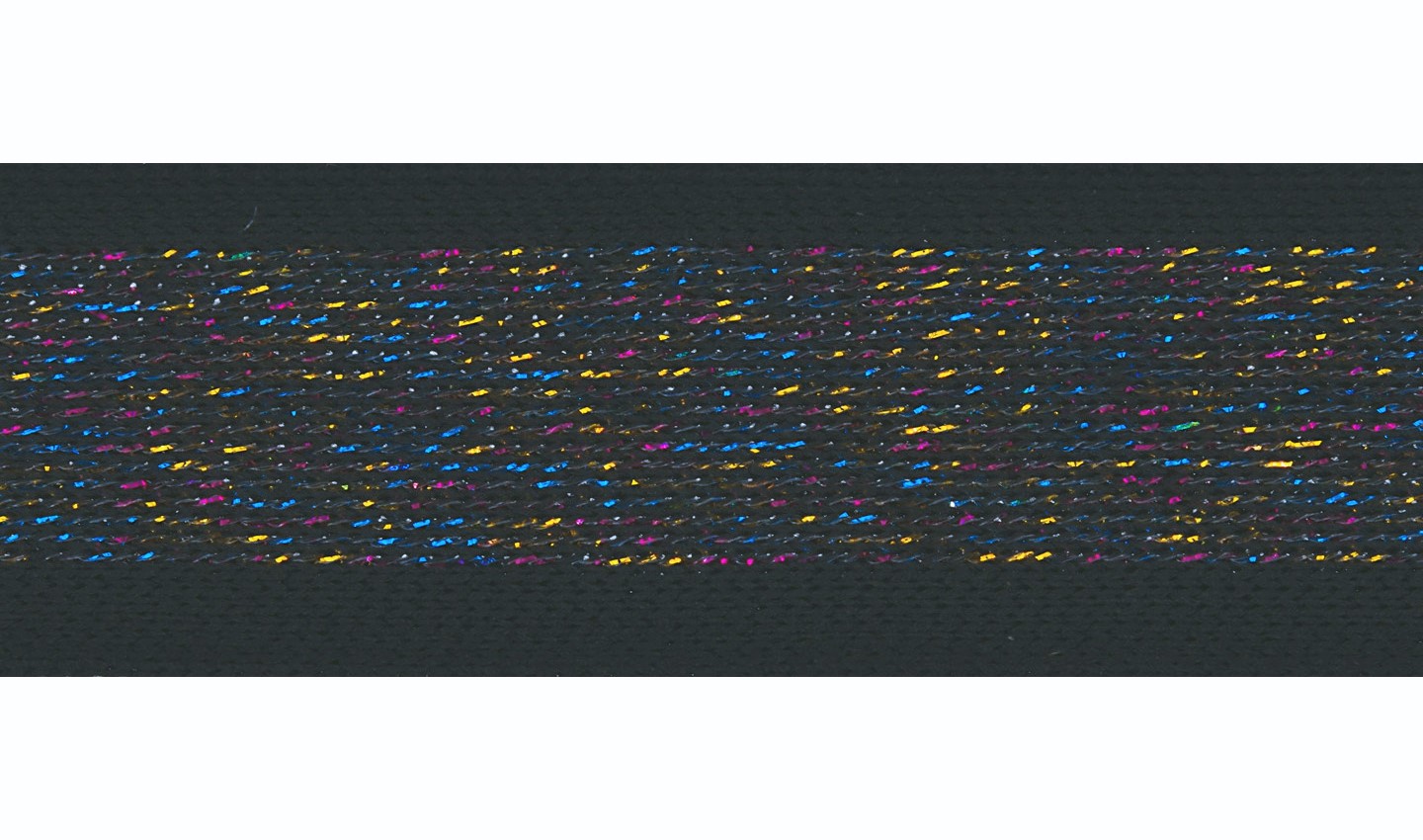 Elastisches Band 30mm mit Lurex schwarz/multicolor