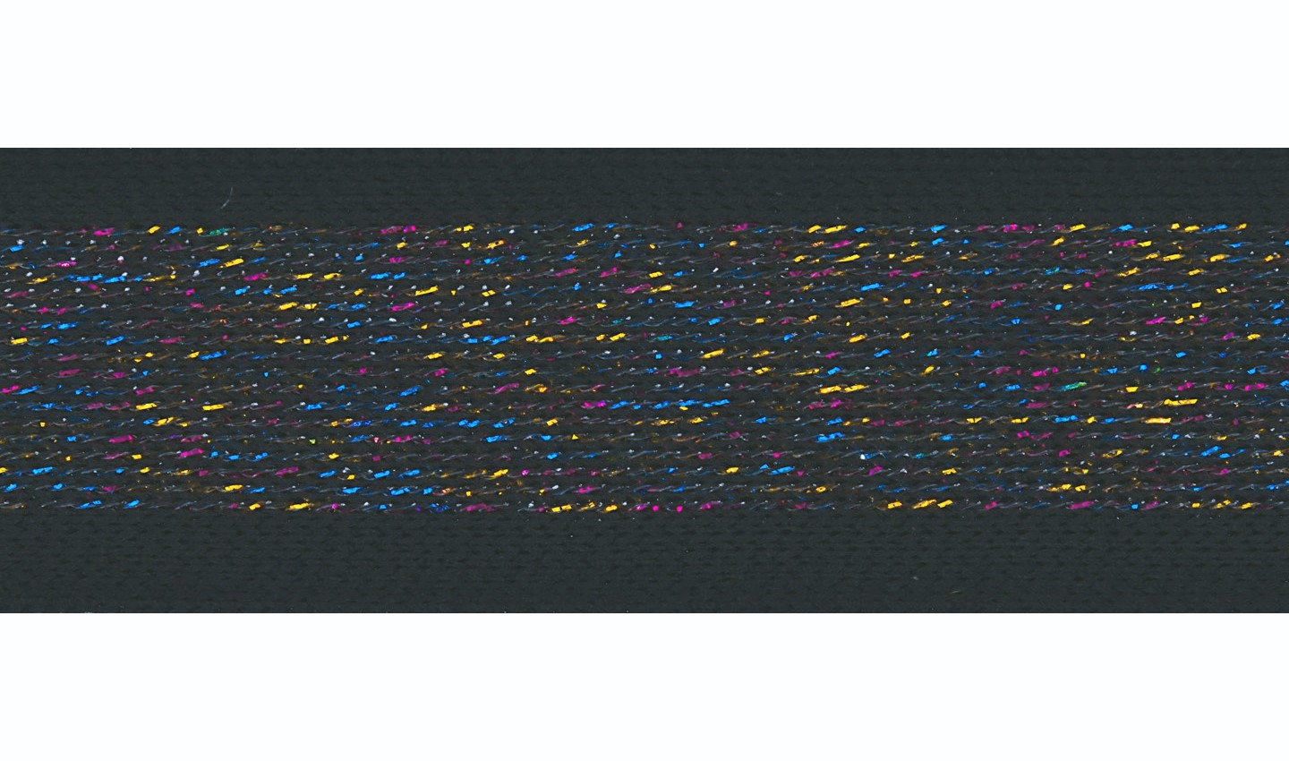 Elastisches Band 30mm mit Lurex schwarz/multicolor