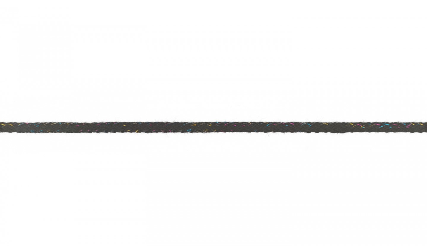 Kordel Baumwolle mit multicolour Glitter 5mm - schwarz (569) 
