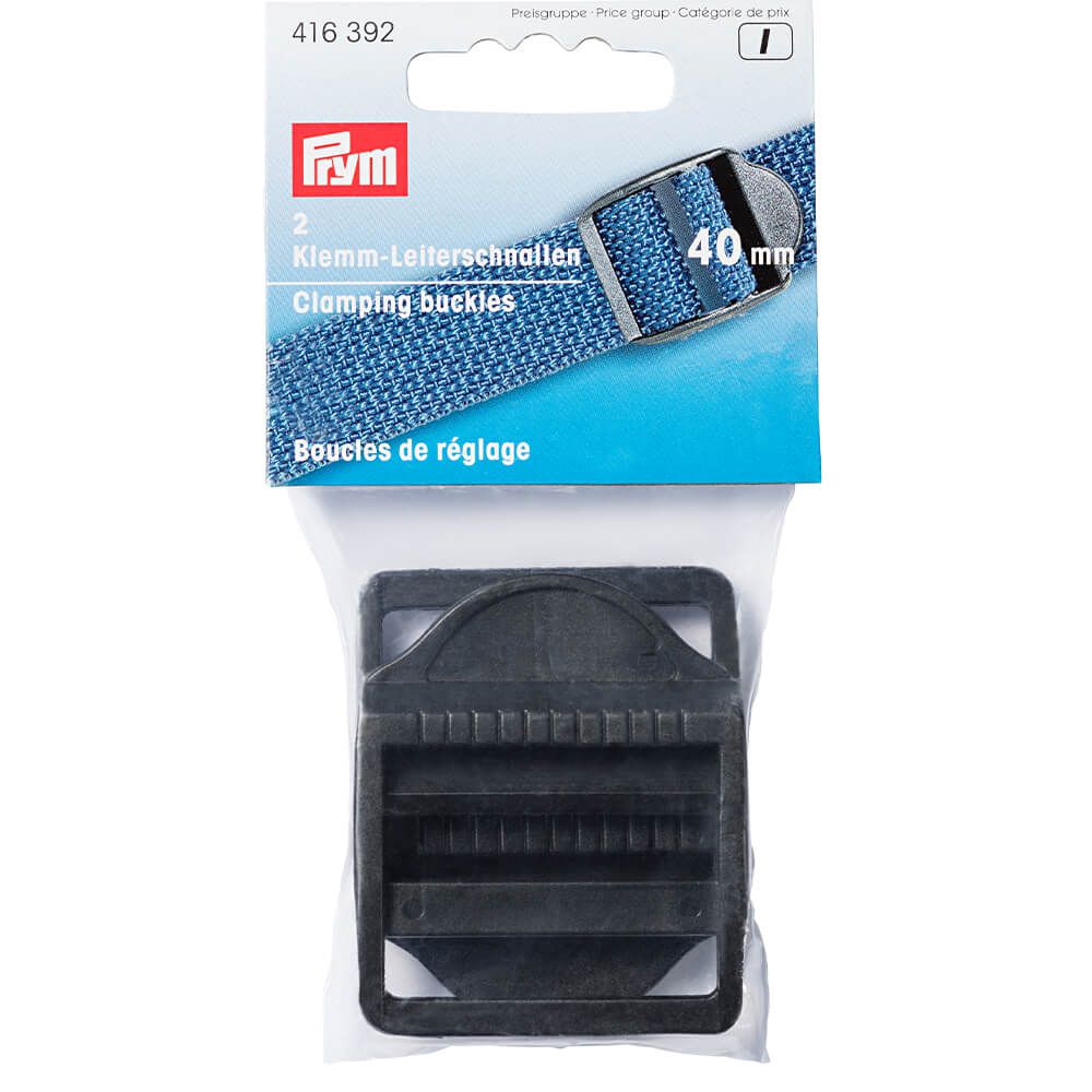 Prym 2 Klemm-Leiterschnallen 40mm schwarz