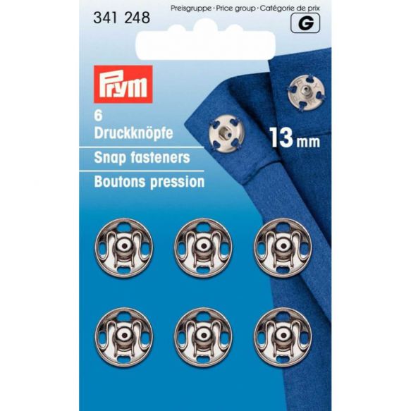 Prym Annäh-Druckknöpfe 13mm silber (341248)