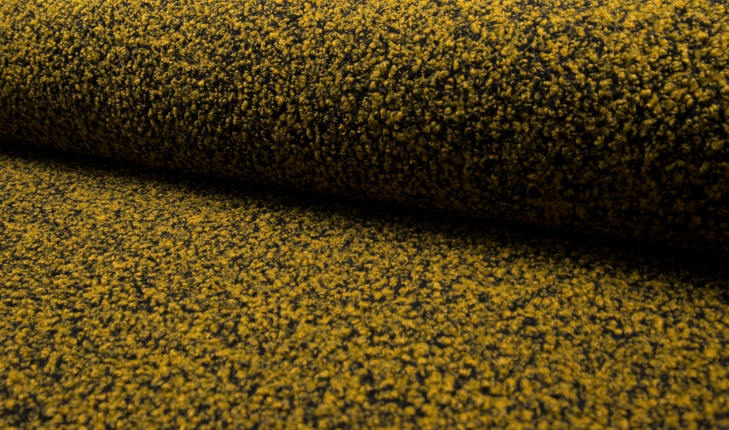 Bouclé Two Tone ocker/schwarz