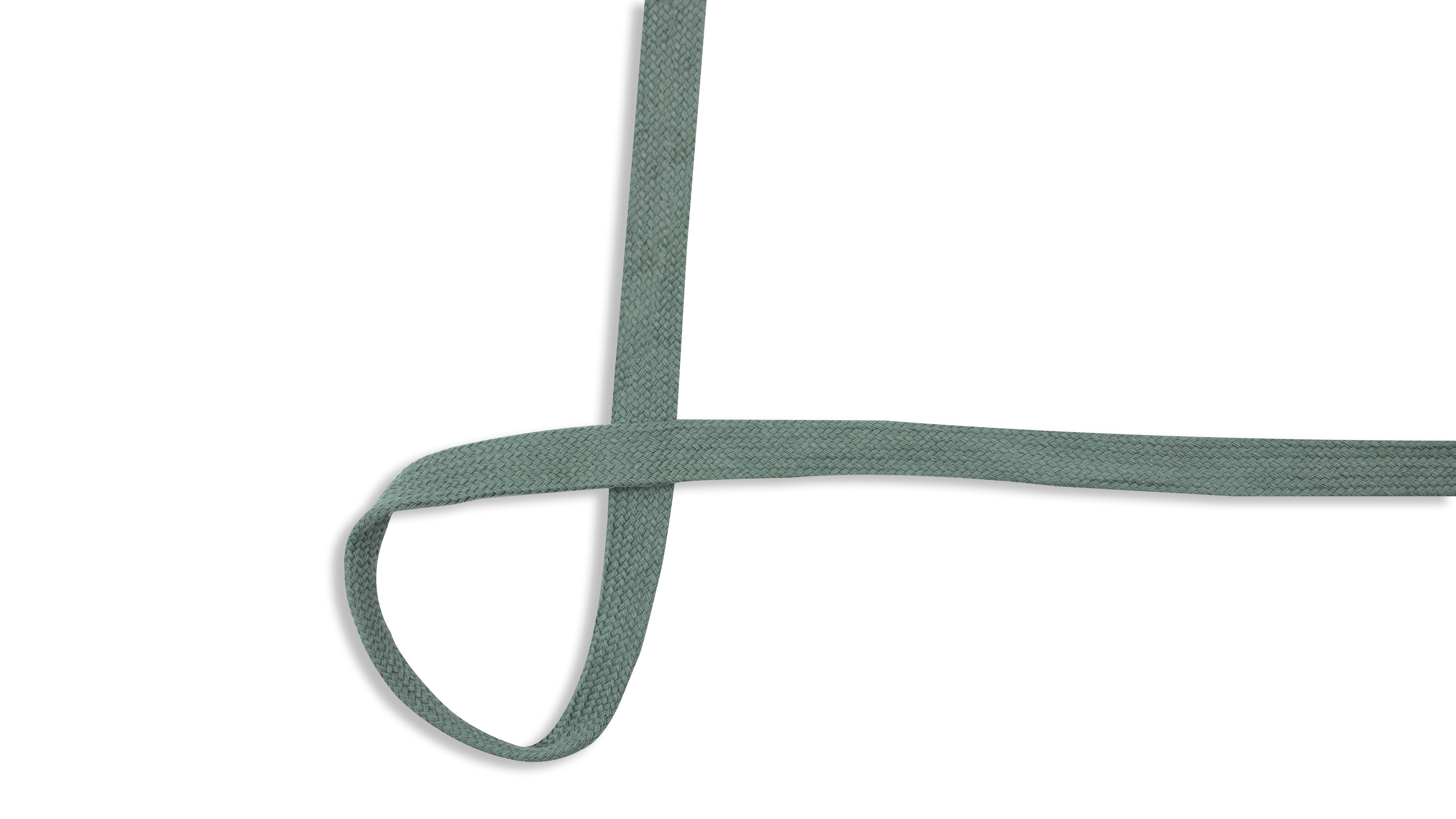 Kordel Baumwolle flach 15mm uni dusty green (522)          