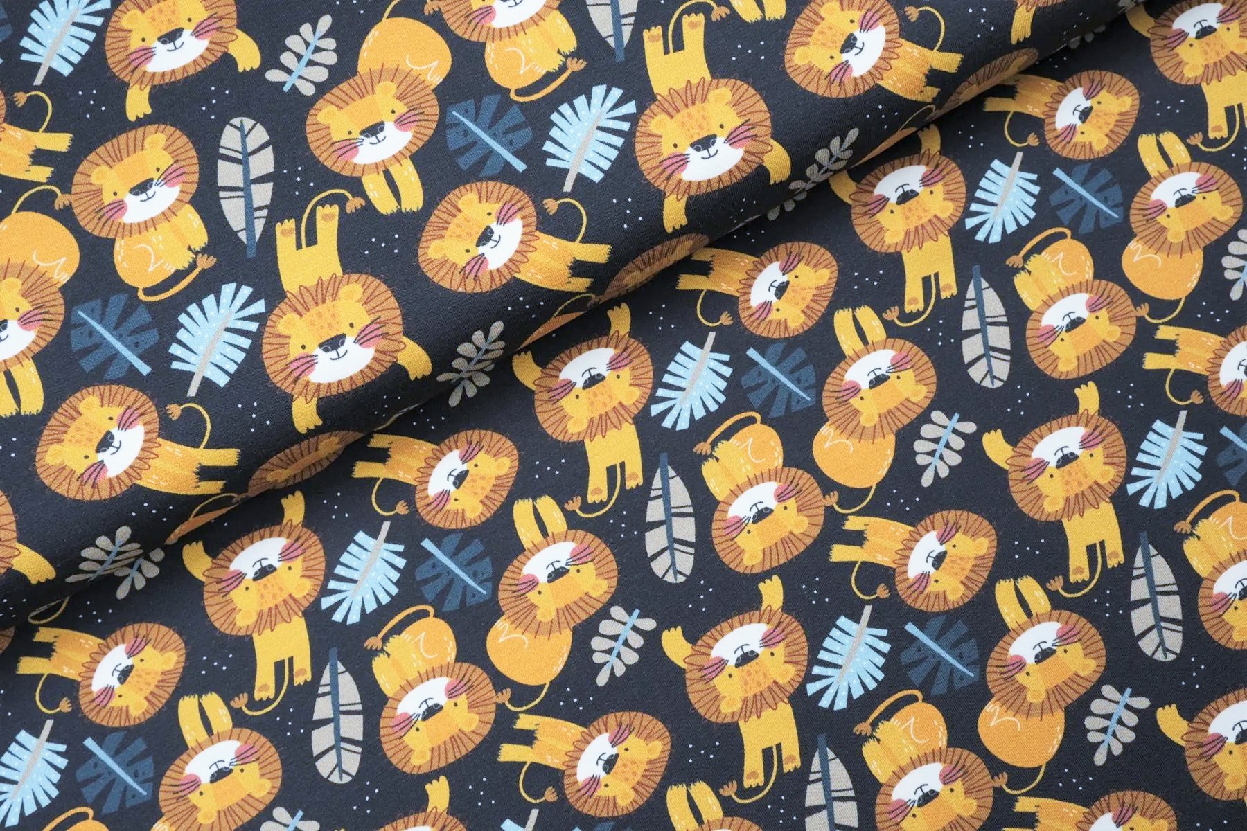 Digitaljersey "Jungle King" mit Löwen - navy