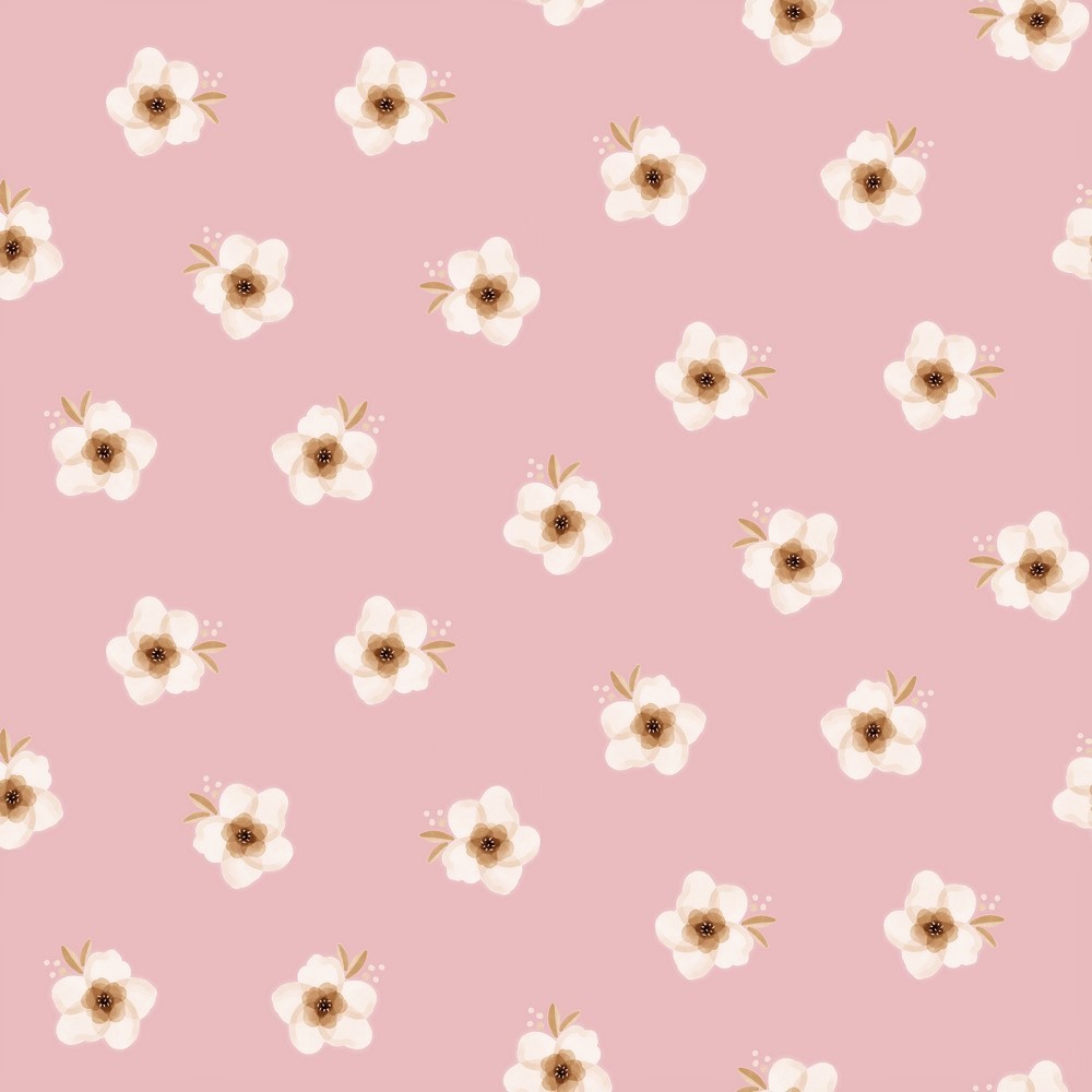 Digitaljersey Organic Cotton "Sweet Flower" - old rose