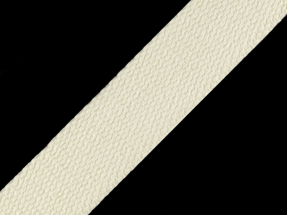 Gurtband Baumwolle 25mm uni natur