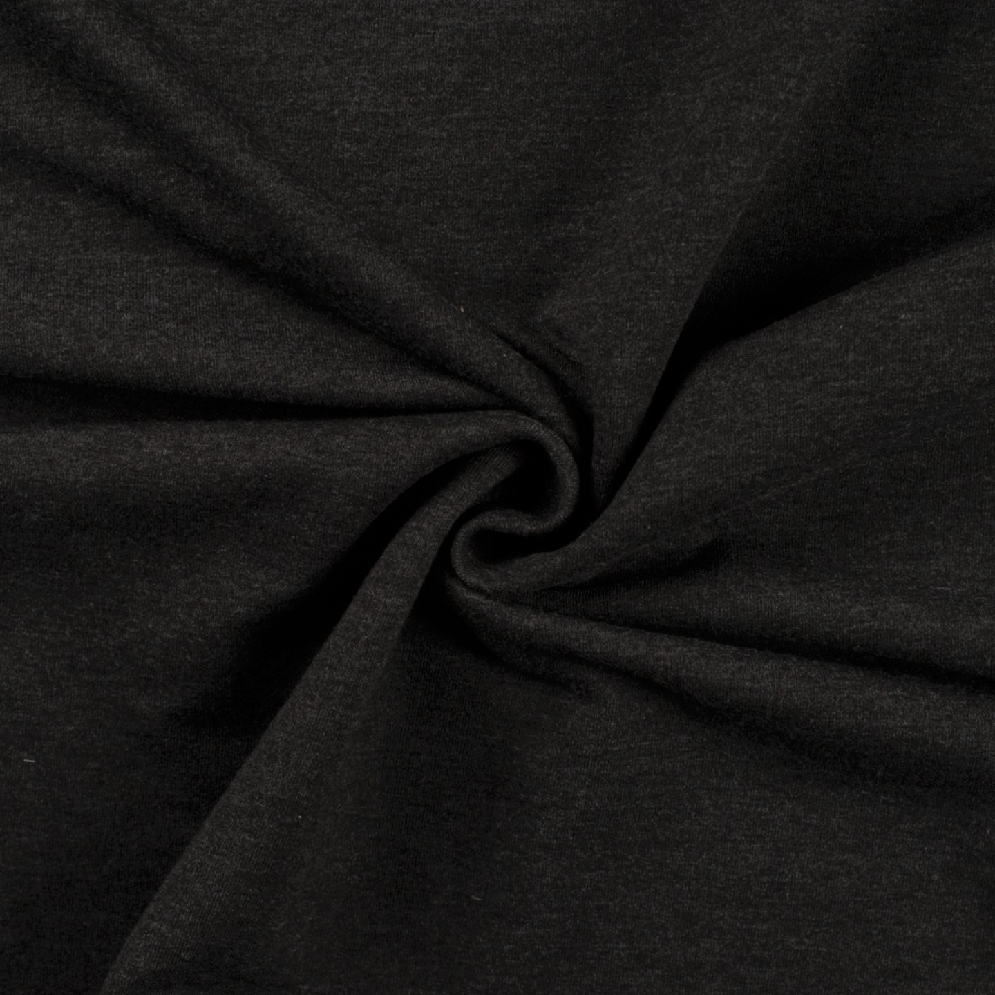 Bündchenstoff Milan uni dark grey melange (671)     