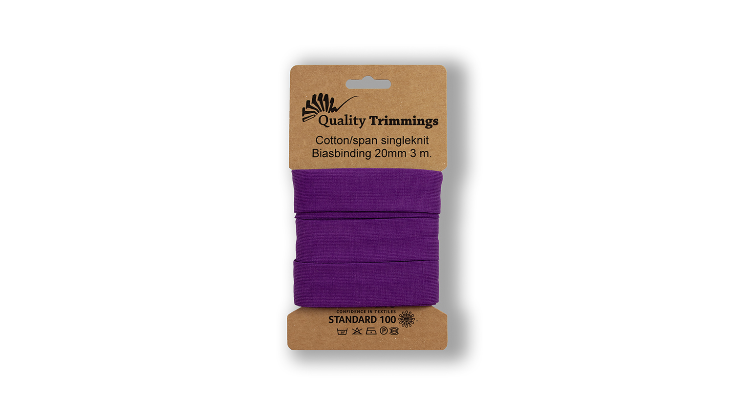 Schrägband Jersey Ben uni purple (047) Karte 3m                       