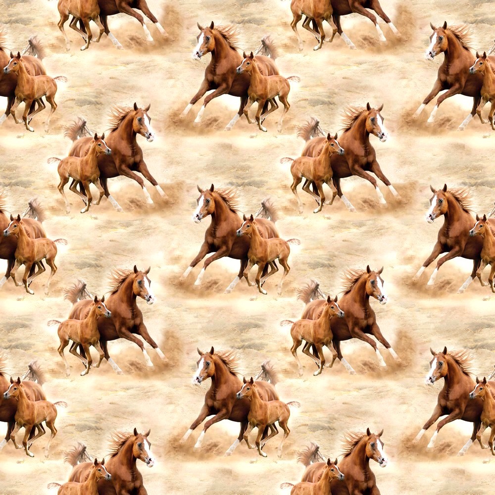 Digitaljersey "Horses" mit Pferden - camel