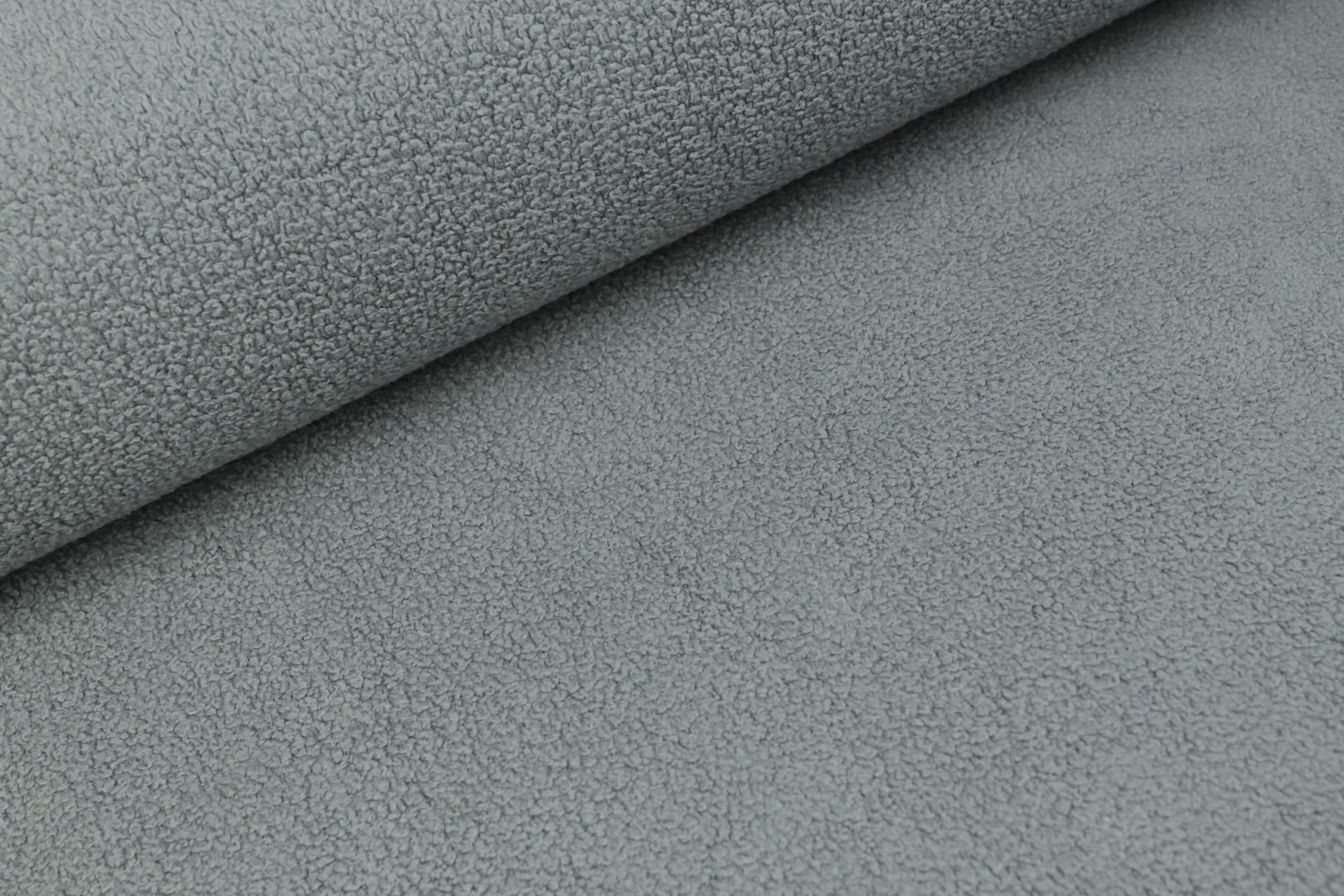 Baumwoll-Fleece uni grau