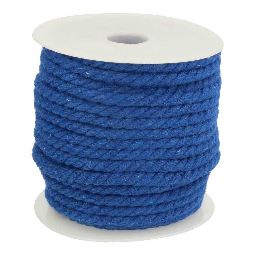 Kordel gedreht Baumwolle 6mm uni royalblau
