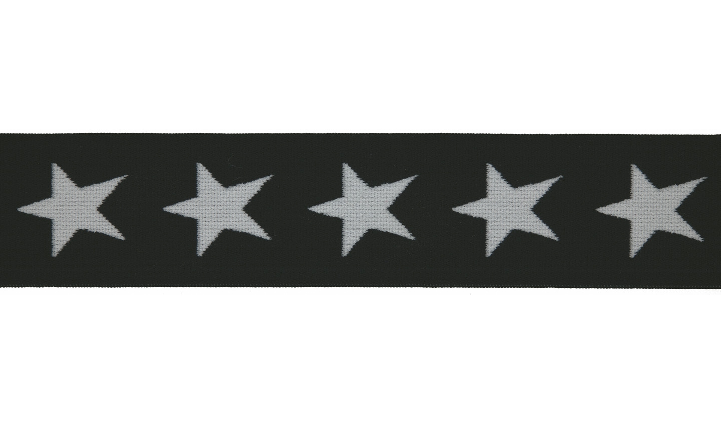 Gummiband 40mm marine mit weißen Sternen (508) 