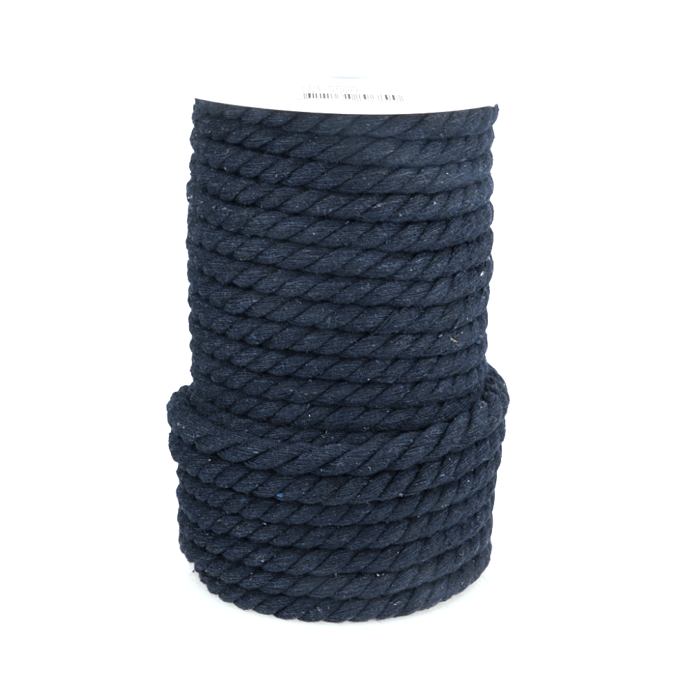Kordel gedreht Baumwolle 10mm uni dunkelblau