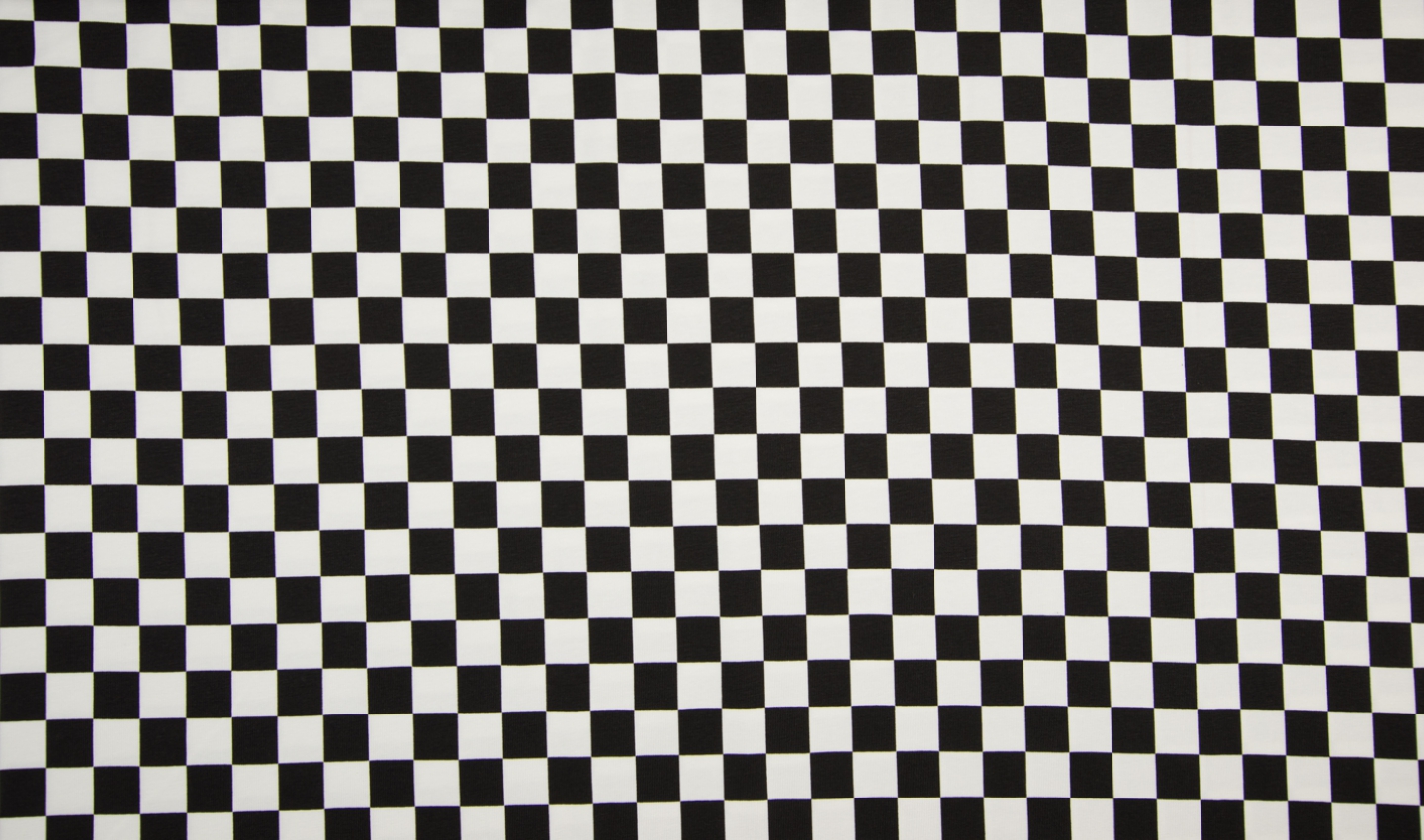 Baumwolljersey mit großem Schachbrettmuster - schwarz/weiß