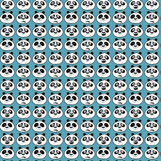 Baumwollstoff "Kung Fu Panda" - aqua