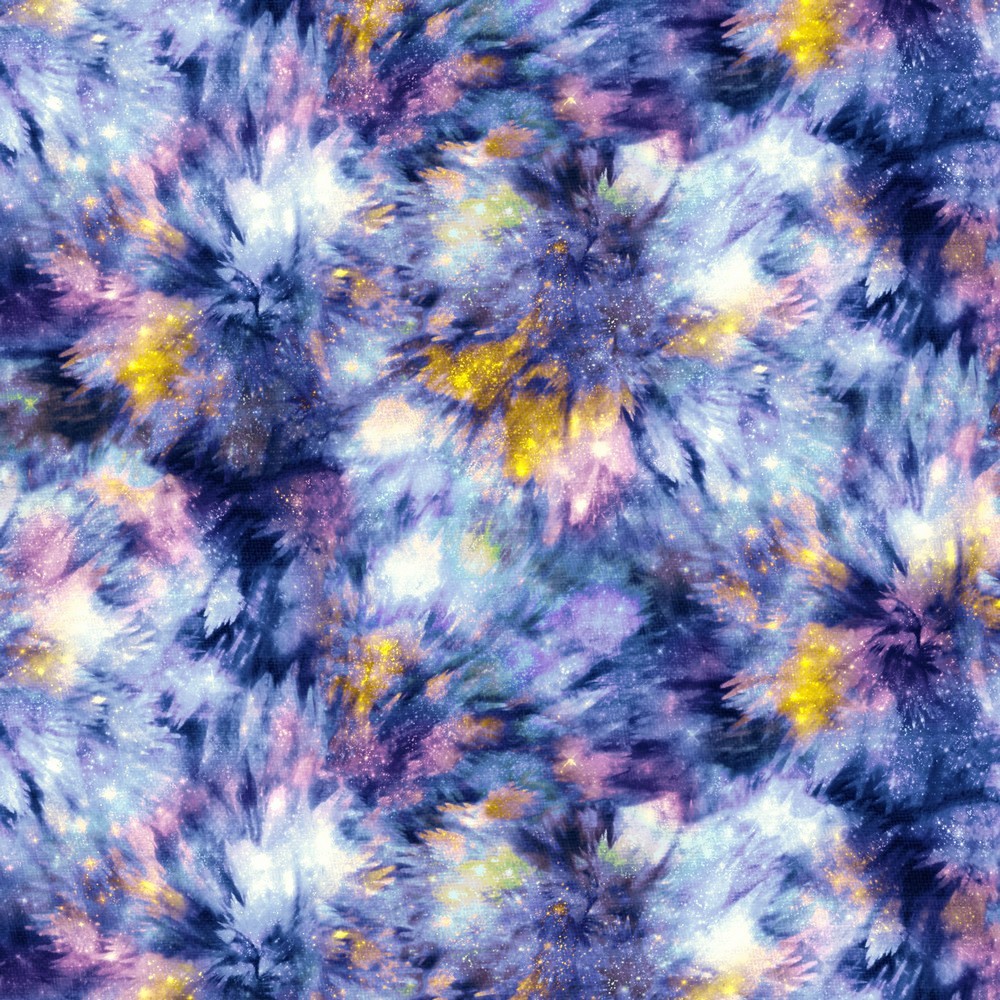 Digitaljersey Organic Cotton "Colorful Batik" - lavender (015)